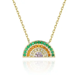 (image for) Pandora Style Silver Rainbow Necklace - SCN378