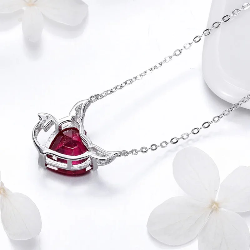 (image for) Pandora Style Silver Red Devil Necklace - SCN286 - View 4