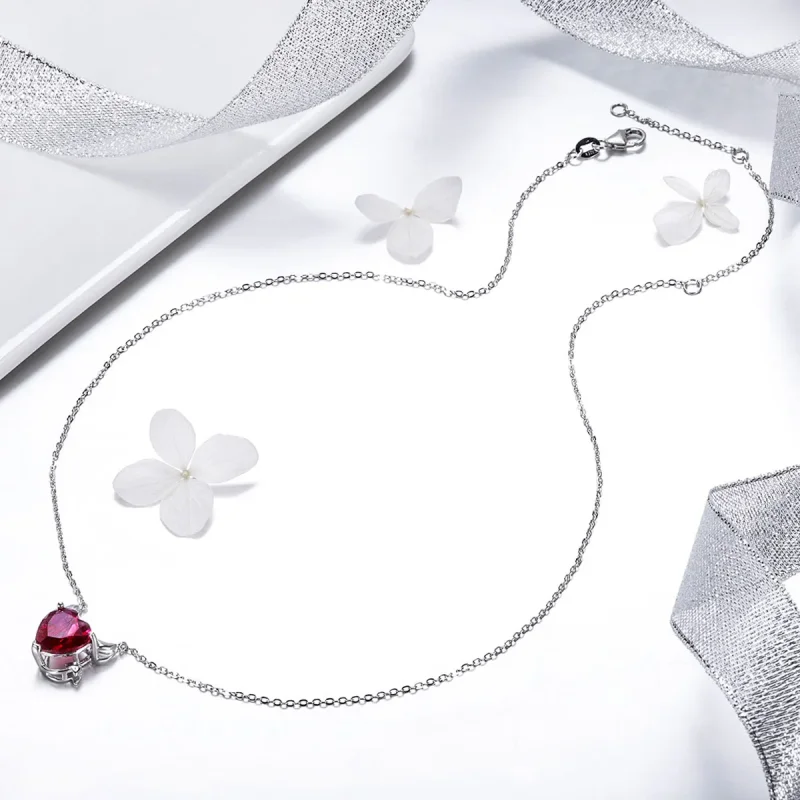 (image for) Pandora Style Silver Red Devil Necklace - SCN286 - View 5