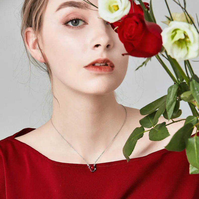 (image for) Pandora Style Silver Red Devil Necklace - SCN286 - View 6