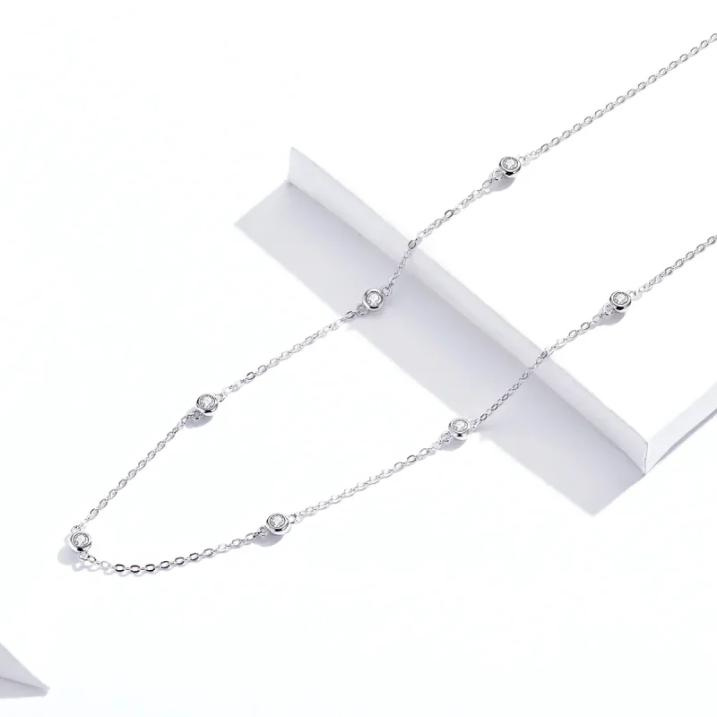 (image for) Pandora Style Silver Romantic Shine Chain Necklace - SCN393 - View 3