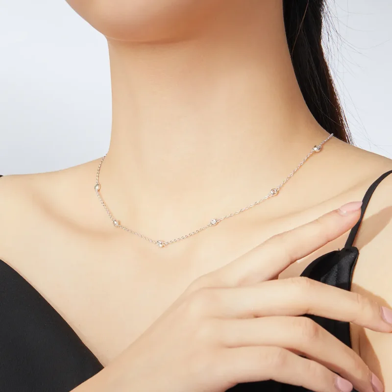 (image for) Pandora Style Silver Romantic Shine Chain Necklace - SCN393 - View 6