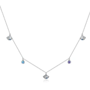 (image for) Pandora Style Silver Seashell Pendant Necklace - SCN454