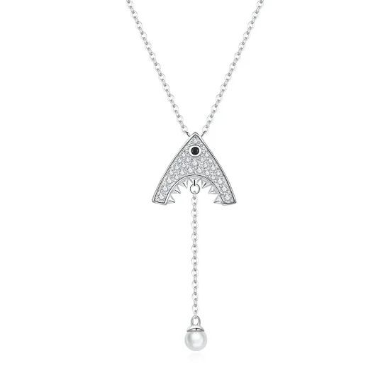 (image for) Pandora Style Silver Shark Necklace - SCN369