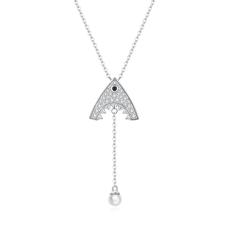 (image for) Pandora Style Silver Shark Necklace - SCN369