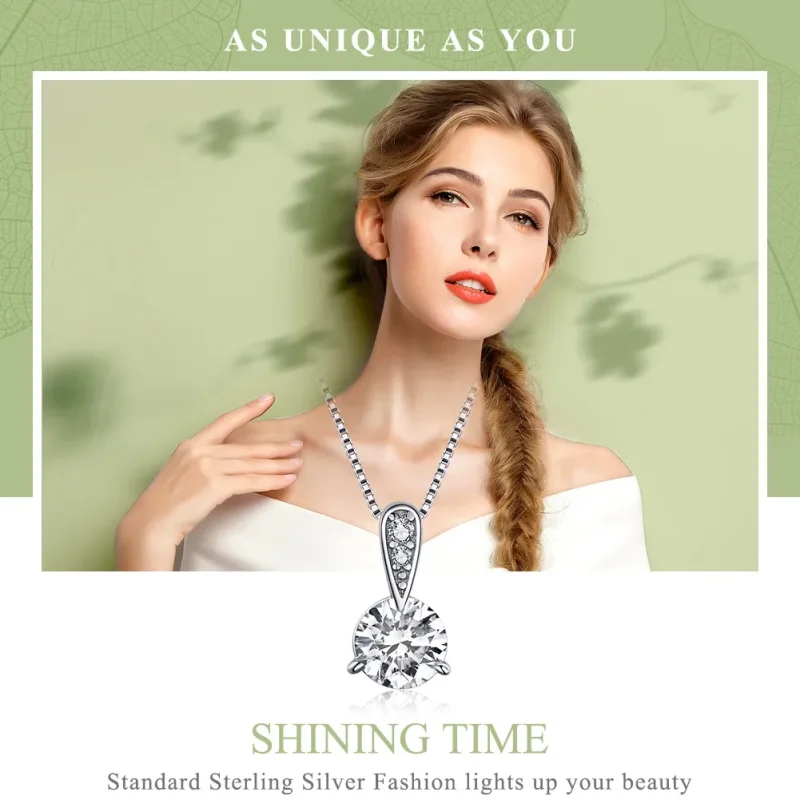 (image for) Pandora Style Silver Shining Time Necklace - SCN314 - View 2