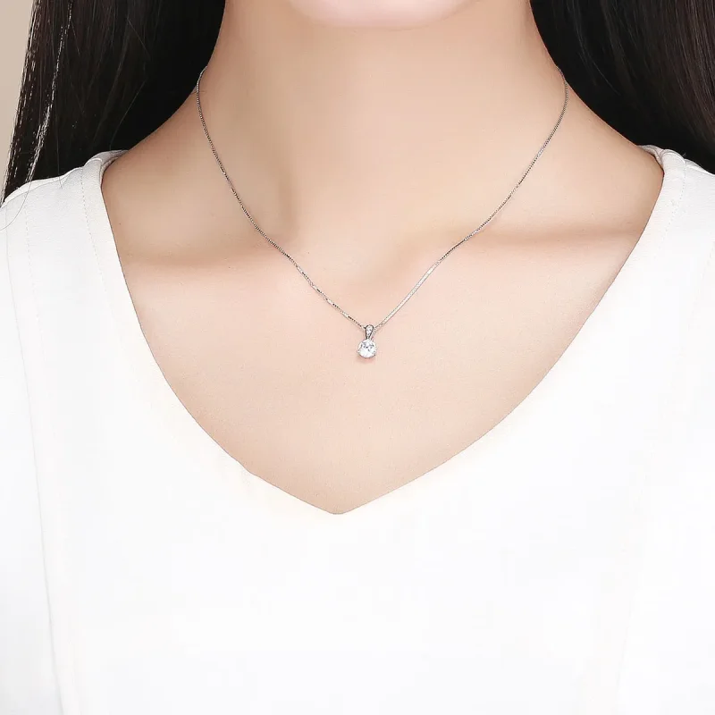 (image for) Pandora Style Silver Shining Time Necklace - SCN314 - View 6