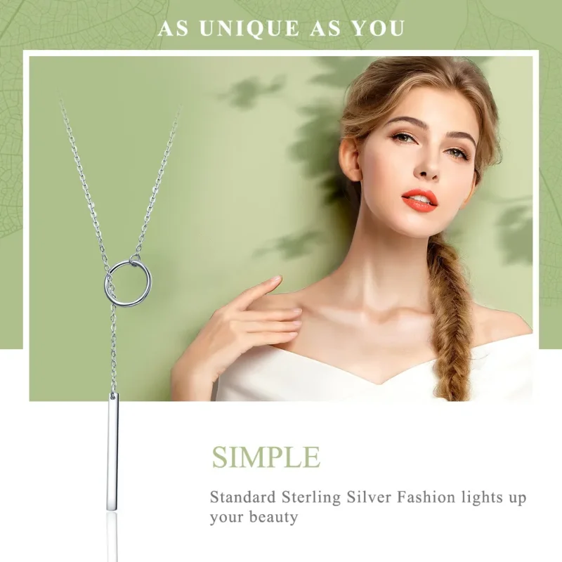 (image for) Pandora Style Silver Simple Necklace - SCN304 - View 2
