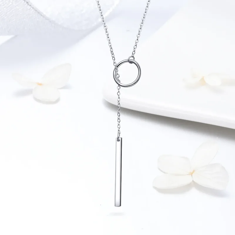 (image for) Pandora Style Silver Simple Necklace - SCN304 - View 4