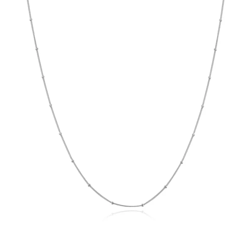(image for) Pandora Style Silver Small Balls Basic Chain Necklaces Chain - SCN391