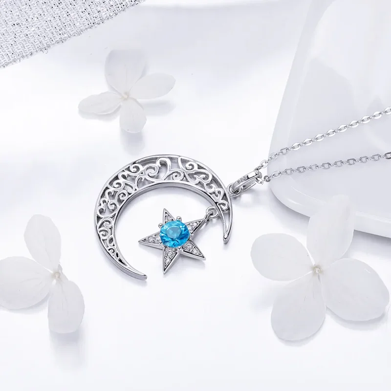 (image for) Pandora Style Silver Starry Sky Necklace - SCN278 - View 2