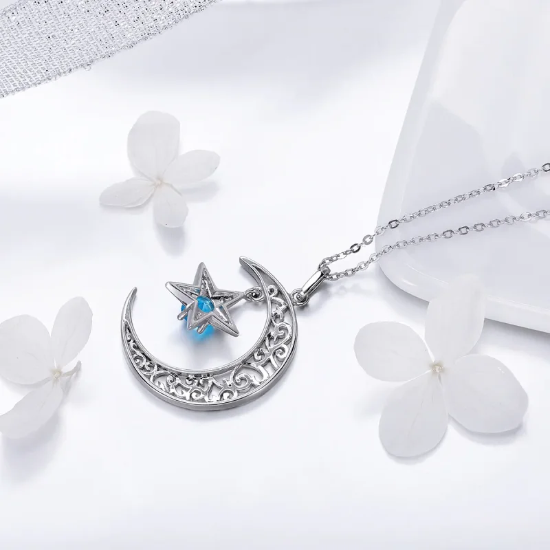 (image for) Pandora Style Silver Starry Sky Necklace - SCN278 - View 3