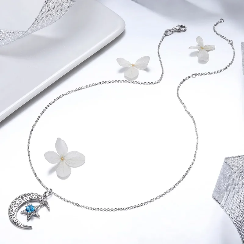 (image for) Pandora Style Silver Starry Sky Necklace - SCN278 - View 5