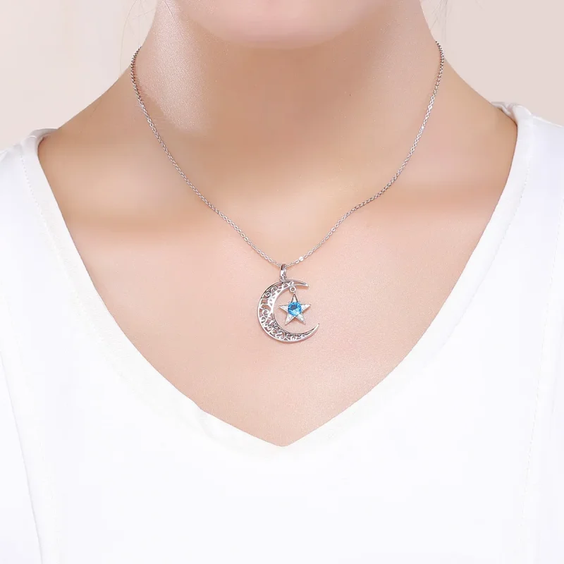 (image for) Pandora Style Silver Starry Sky Necklace - SCN278 - View 6