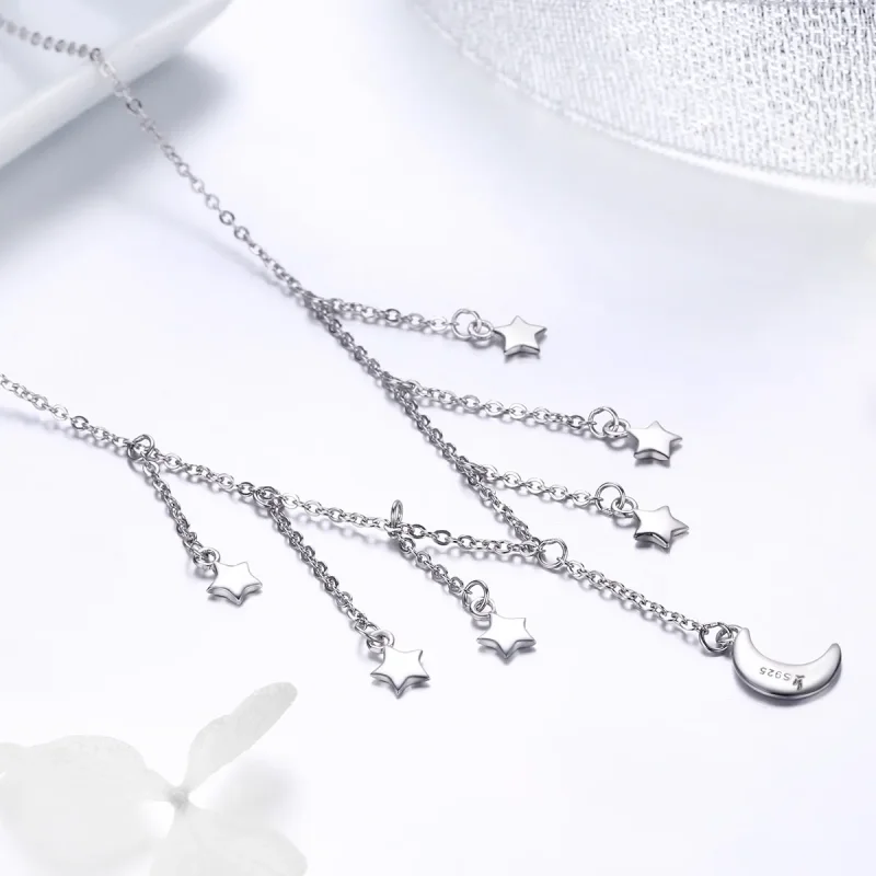 (image for) Pandora Style Silver Starry Sky Necklace - SCN301 - View 4