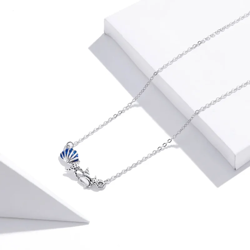 (image for) Pandora Style Silver Summer Ocean Necklace - SCN407 - View 4