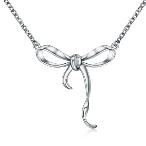 (image for) Pandora Style Silver Sweet Bow Necklace - SCN135