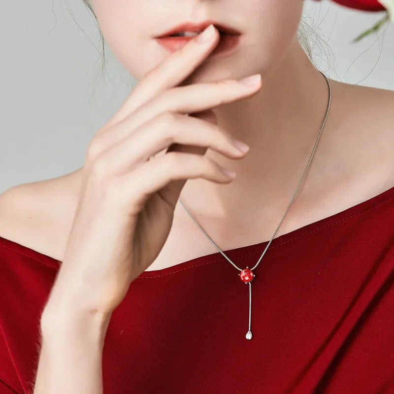 (image for) Pandora Style Silver Tears of Love Necklace - SCN182 - View 2