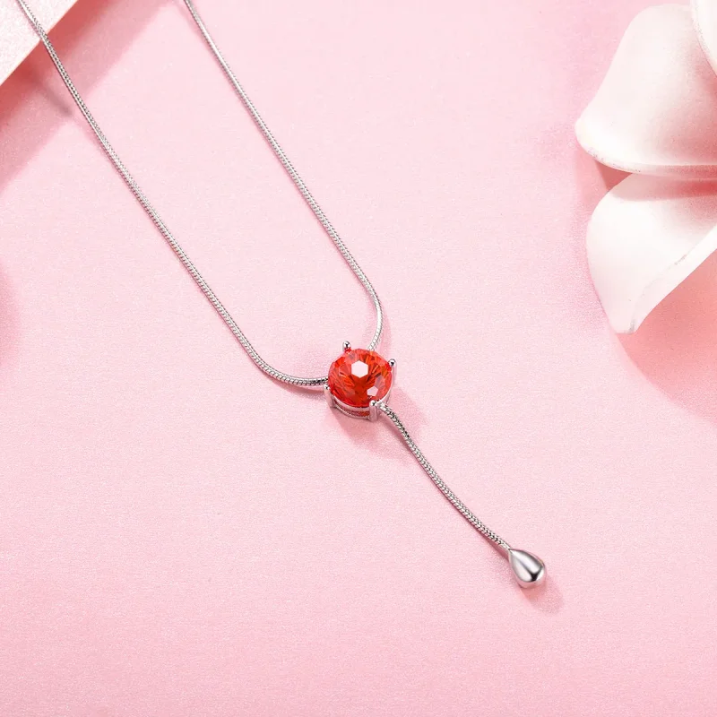 (image for) Pandora Style Silver Tears of Love Necklace - SCN182 - View 6