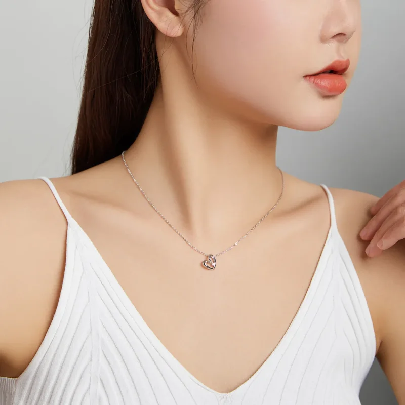 (image for) Pandora Style Silver Thanksgiving Heart Pendant Necklace - SCN450 - View 9