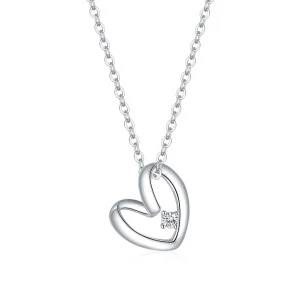 (image for) Pandora Style Silver Thanksgiving Heart Pendant Necklace - SCN450