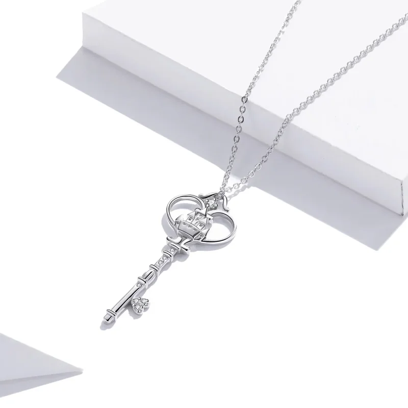 (image for) Pandora Style Silver The Key to The Castle Pendant Necklace - SCN441 - View 3
