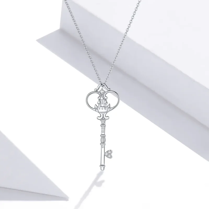 (image for) Pandora Style Silver The Key to The Castle Pendant Necklace - SCN441 - View 5