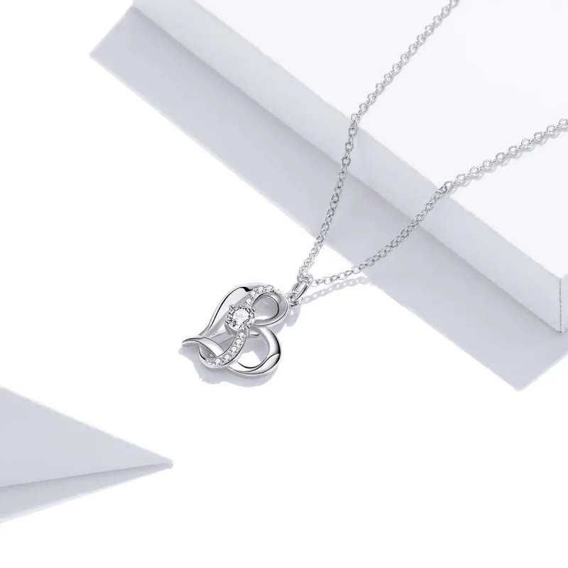 (image for) Pandora Style Silver Together forever Pendant Necklace - SCN442 - View 3