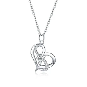(image for) Pandora Style Silver Together forever Pendant Necklace - SCN442