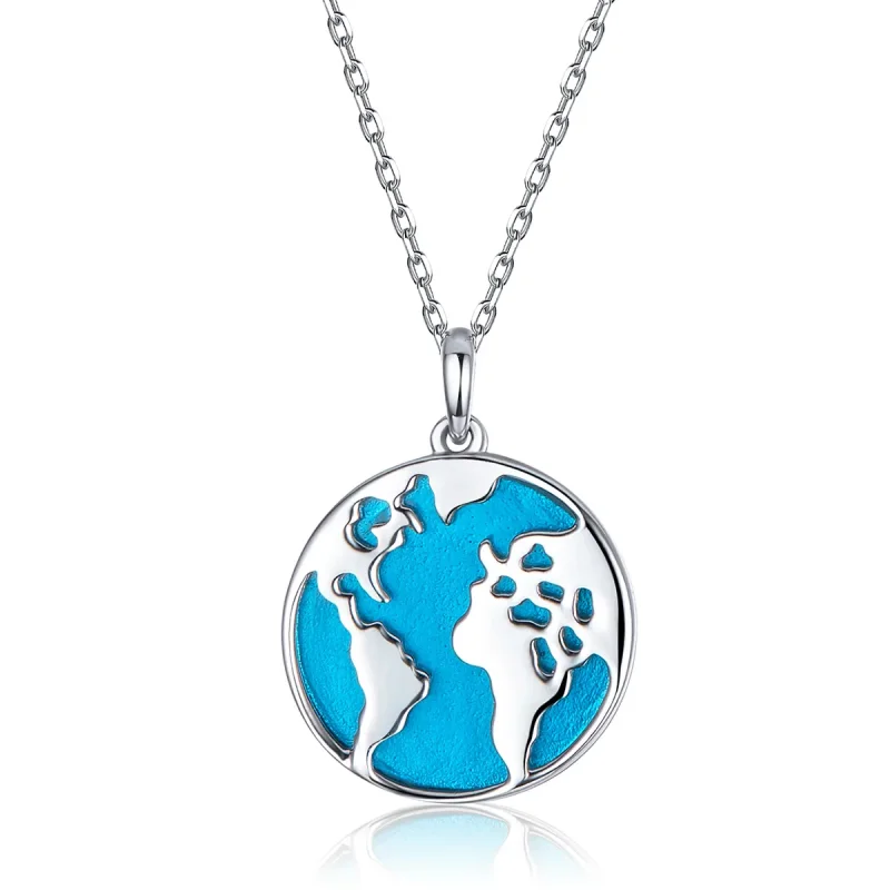 (image for) Pandora Style Silver Travel Around The World Necklace - SCN319