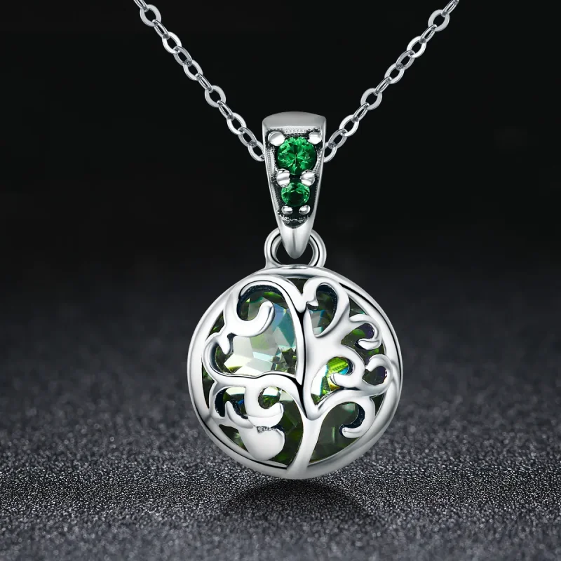(image for) Pandora Style Silver Tree of Life Necklace - SCN197 - View 3