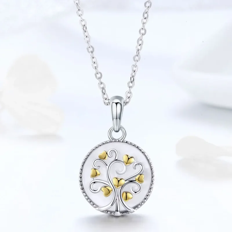 (image for) Pandora Style Silver Tree of Life Necklace - SCN296 - View 2