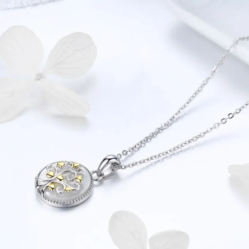 (image for) Pandora Style Silver Tree of Life Necklace - SCN296 - View 3