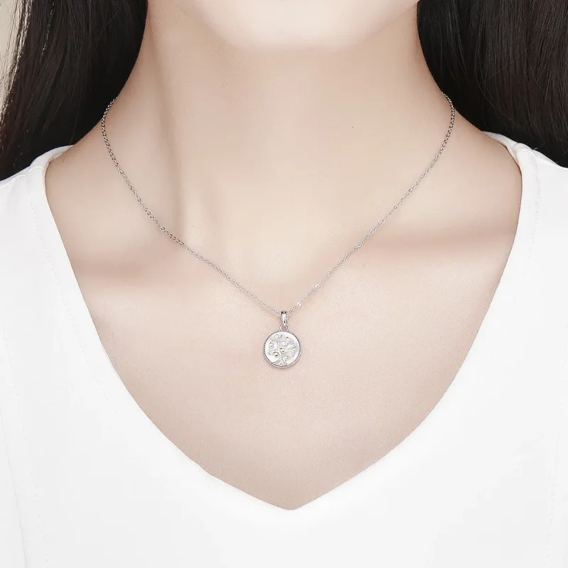 (image for) Pandora Style Silver Tree of Life Necklace - SCN296 - View 6