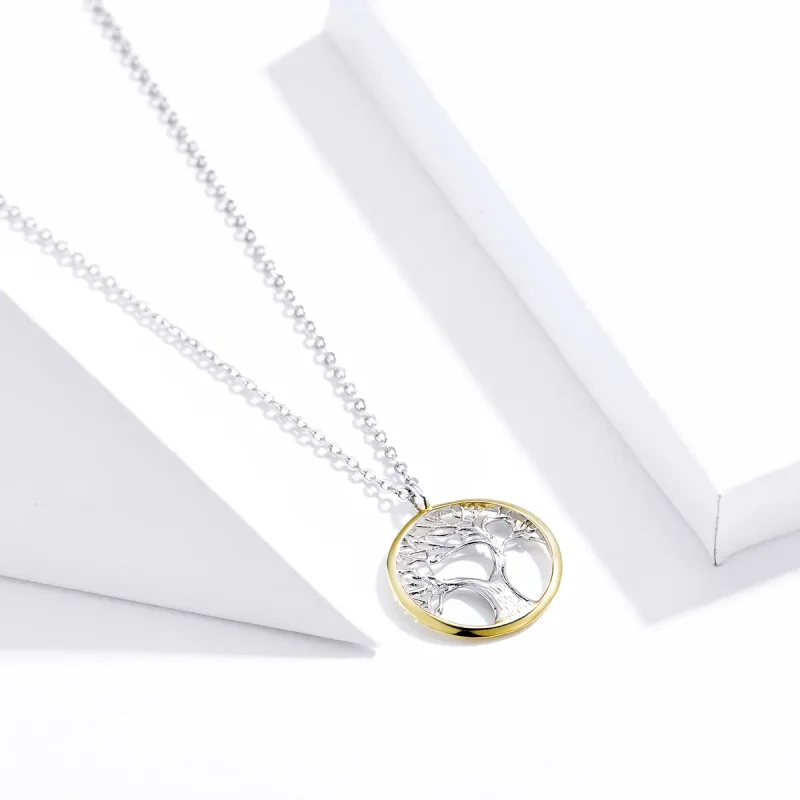 (image for) Pandora Style Silver Tree of Life Necklace - SCN367 - View 3