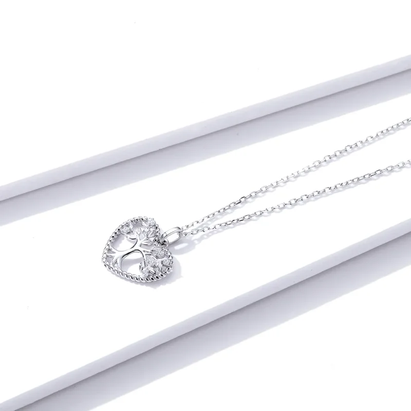 (image for) Pandora Style Silver Tree of Life Pendant Necklace - BSN176 - View 2