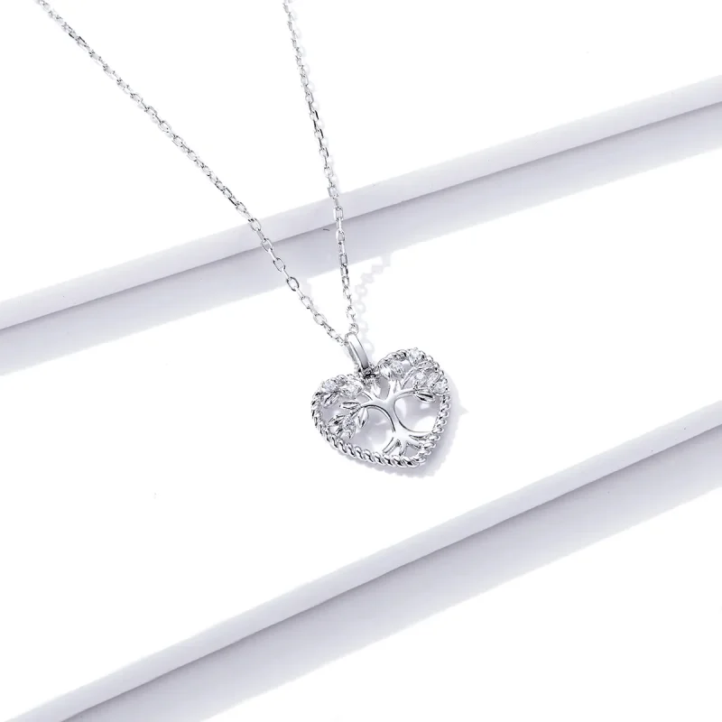 (image for) Pandora Style Silver Tree of Life Pendant Necklace - BSN176 - View 3