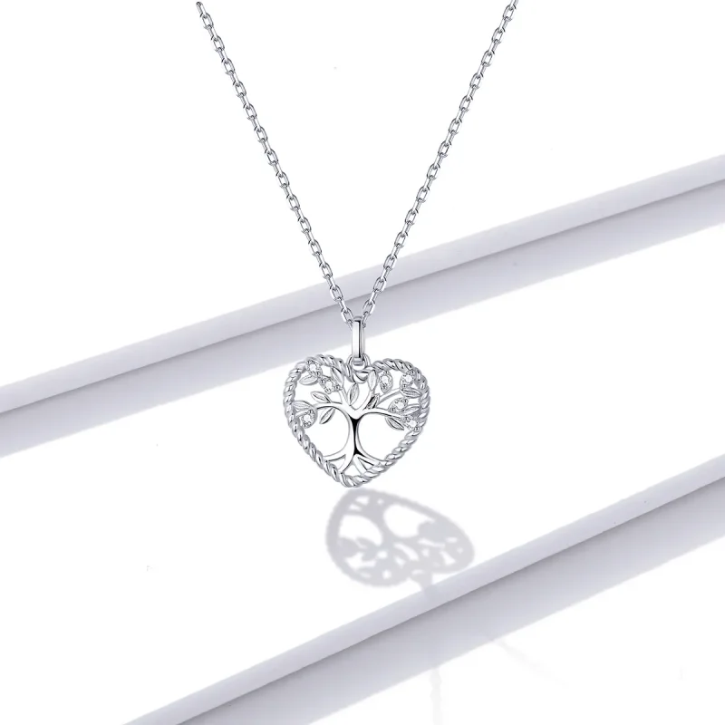 (image for) Pandora Style Silver Tree of Life Pendant Necklace - BSN176 - View 6