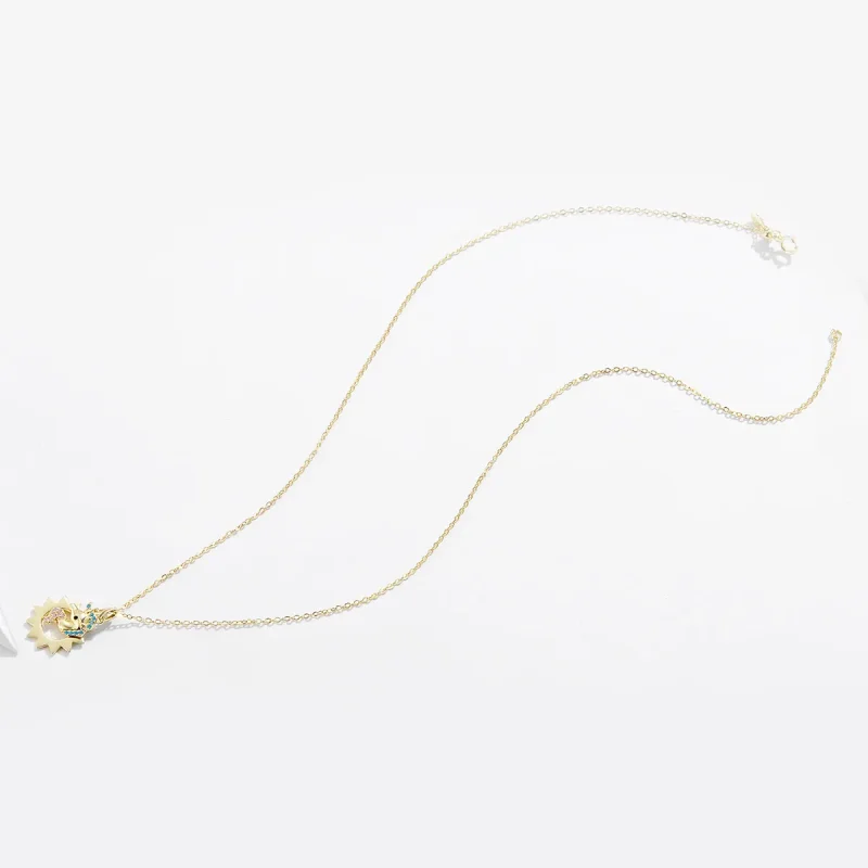 (image for) Pandora Style Silver Unicorn Necklace - SCN337 - View 2