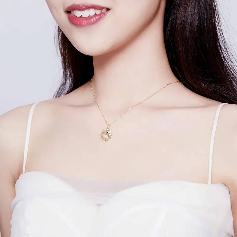 (image for) Pandora Style Silver Unicorn Necklace - SCN337 - View 5