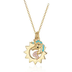 (image for) Pandora Style Silver Unicorn Necklace - SCN337