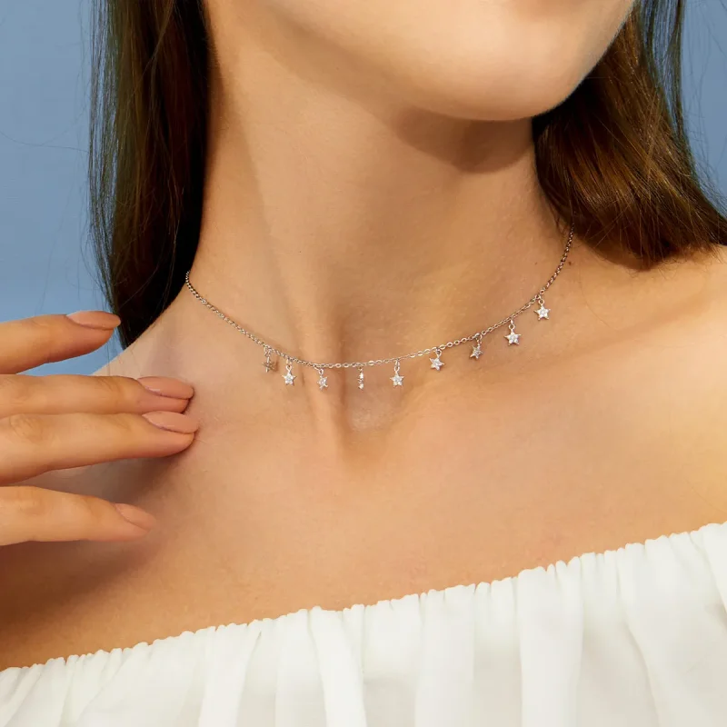 (image for) Pandora Style Star Necklace - BSN116 - View 7
