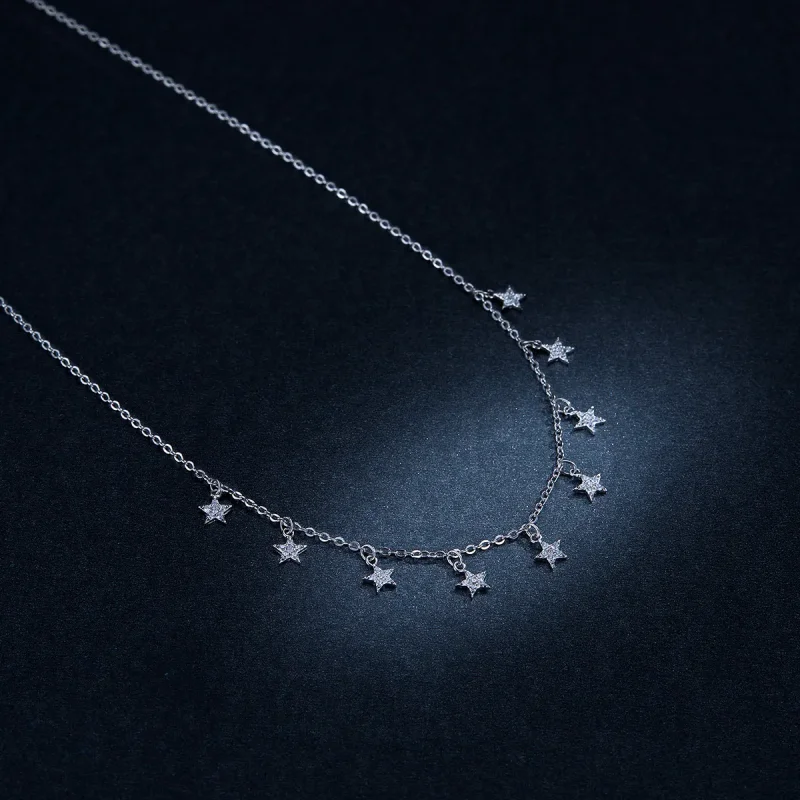 (image for) Pandora Style Star Necklace - BSN116 - View 8