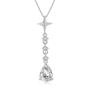 (image for) Pandora Style Starburst Water Drop Necklace - BSN259