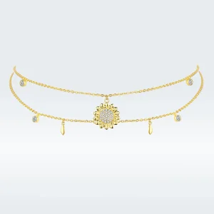(image for) Pandora Style Sunflower Necklace - BSN146