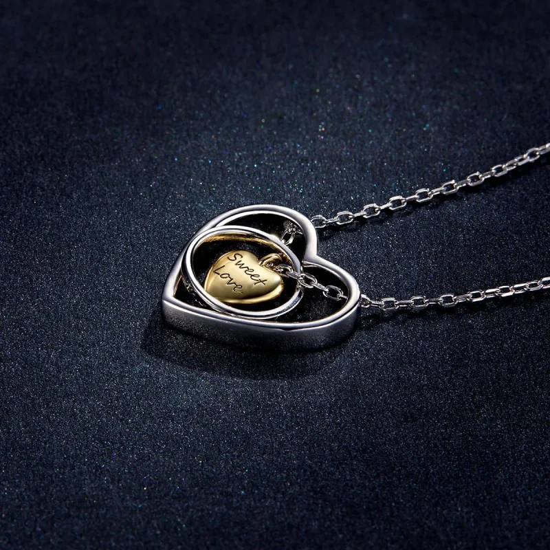 (image for) Pandora Style Surrounded by Heart Necklace - BSN207 - View 5