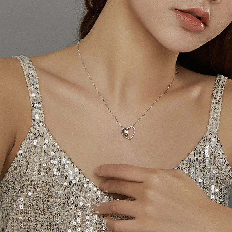 (image for) Pandora Style Surrounded by Heart Necklace - BSN207 - View 8