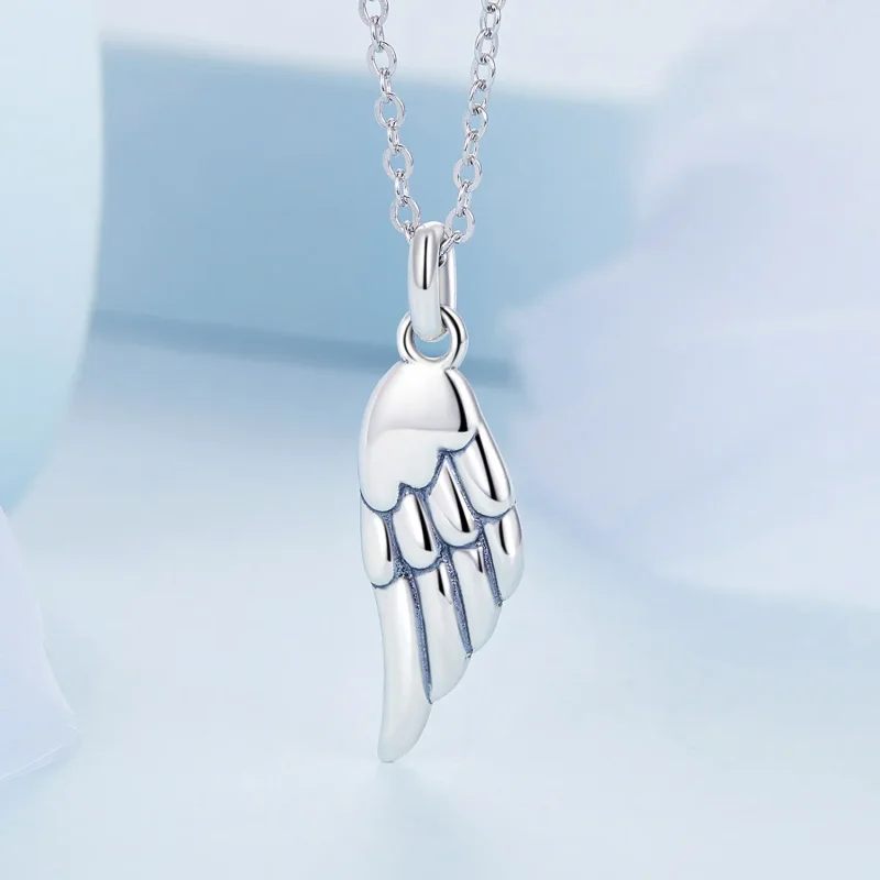 (image for) Pandora Style Wing Necklace - BSN268 - View 3