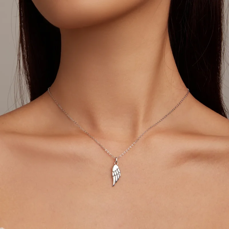 (image for) Pandora Style Wing Necklace - BSN268 - View 6