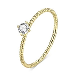 (image for) Pandora Style 18ct Gold Plated Timeless Ring - SCR716